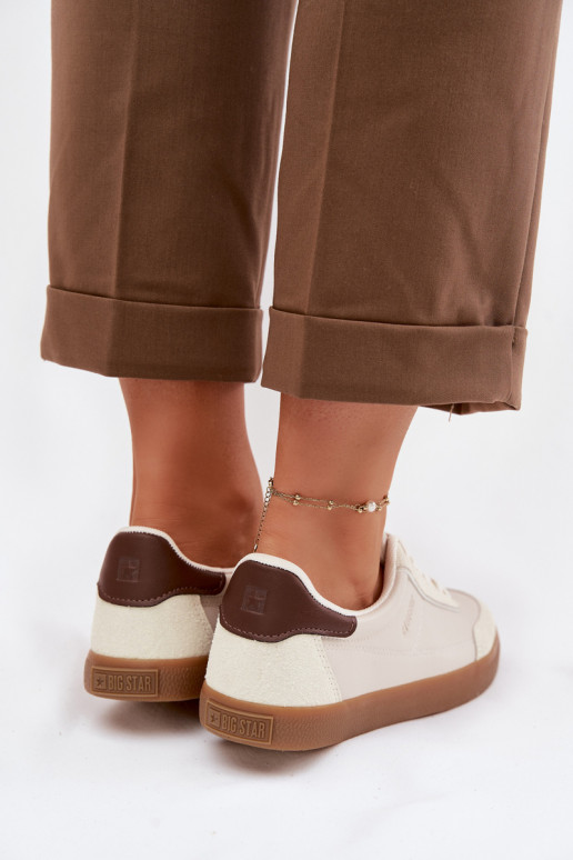 Zapatillas modelo zapatos. Femenino de cuero ecológico Big Star TT274311 color marfil