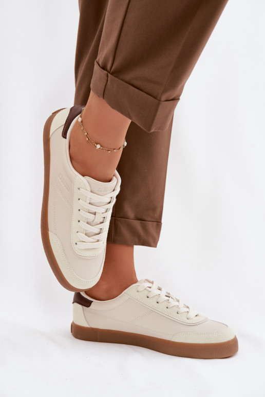 Zapatillas modelo zapatos. Femenino de cuero ecológico Big Star TT274311 color marfil