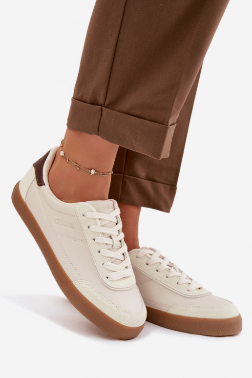 Zapatillas modelo zapatos. Femenino de cuero ecológico Big Star TT274311 color marfil