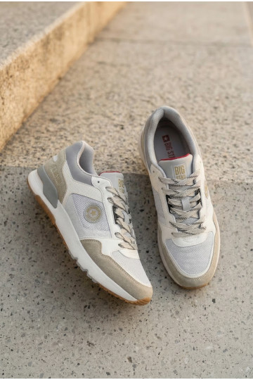 Zapatillas modelo zapatos. para los hombres con una plataforma Big Star TT174032 Blanco-color azul 2