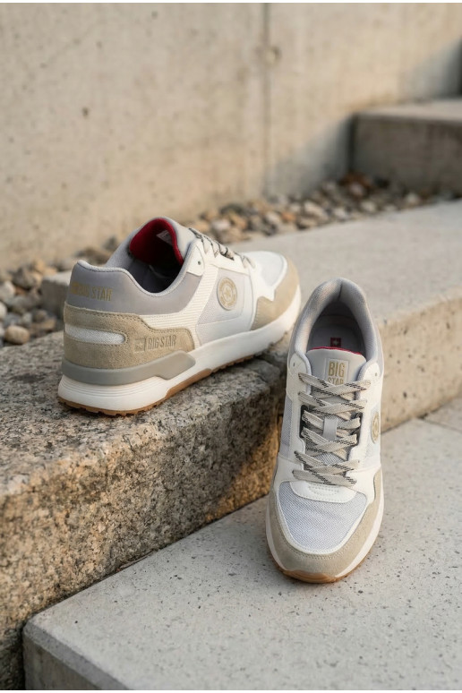 Zapatillas modelo zapatos. para los hombres con una plataforma Big Star TT174032 Blanco-color azul