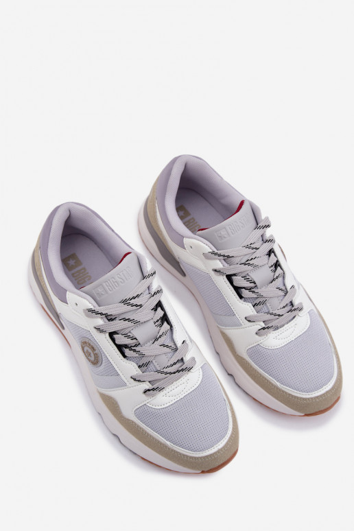 Zapatillas modelo zapatos. para los hombres con una plataforma Big Star TT174032 Blanco-color azul