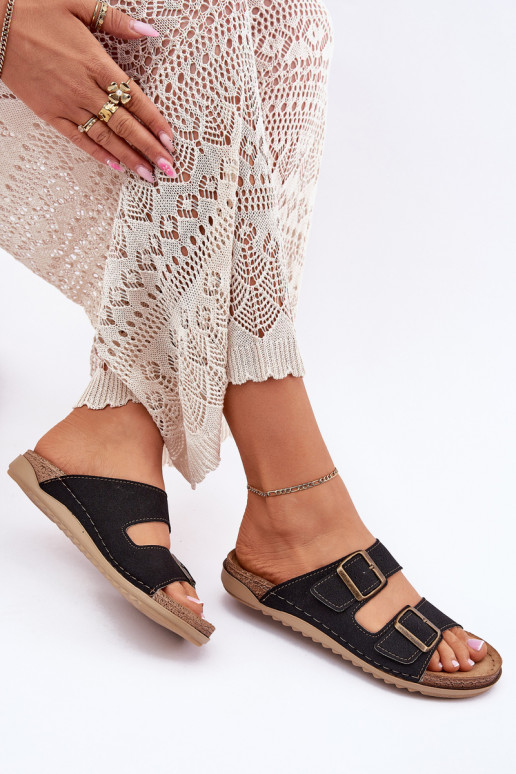 zapatillas de mujer Inblu preventivo AA000068 de color negro