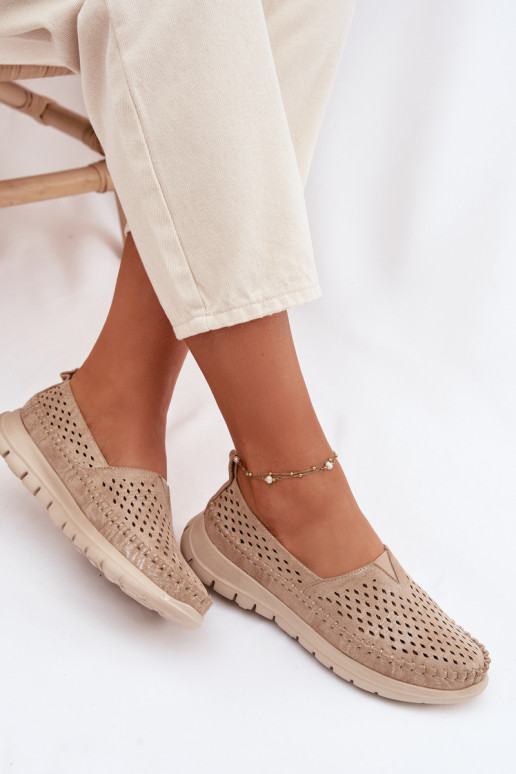 con elementos calados  mocasines de mujer Sergio Leone MK099H color dorado