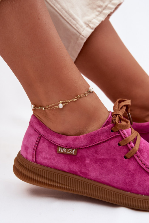 zapatosActivadoturalnego de gamuzau Vinceza 95391 color rosa