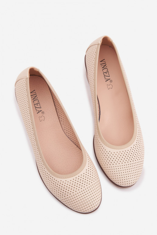 zapatos Femenino con una plataforma Vinceza 58629 color marfil