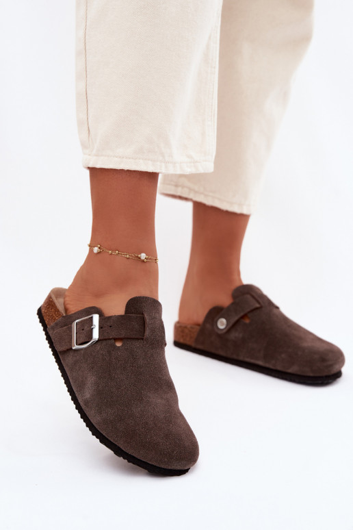 zapatillas de mujer ZuecosActivadoturalnego de gamuzau Vinceza 101332 CzekoladoAe