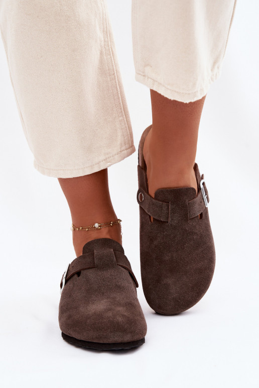 zapatillas de mujer ZuecosActivadoturalnego de gamuzau Vinceza 101332 CzekoladoAe