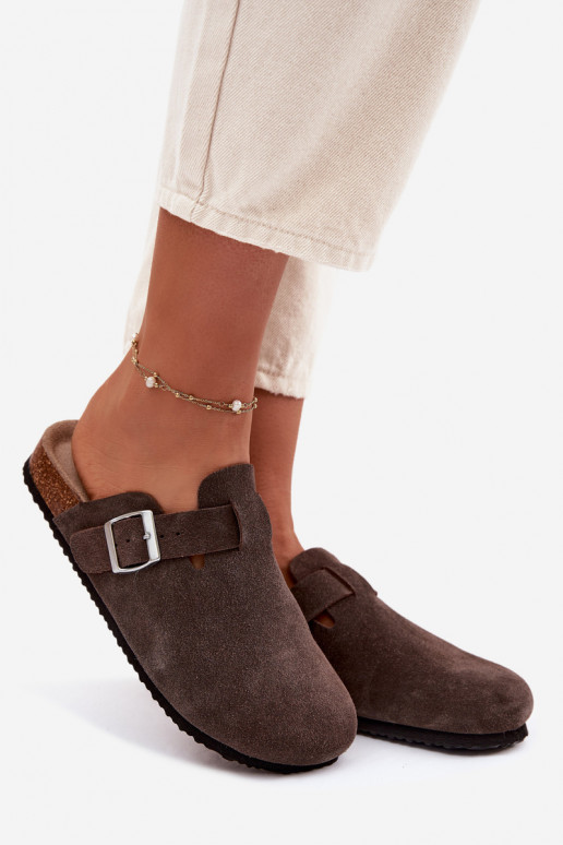 zapatillas de mujer ZuecosActivadoturalnego de gamuzau Vinceza 101332 CzekoladoAe