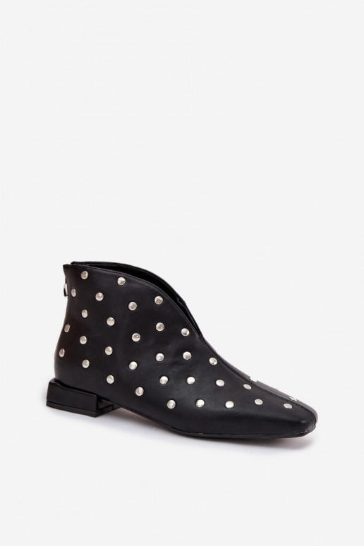 Botas de mujer Activado Sutilm Obcasie Ze color platam Zdobieniem de color negro Rosalind