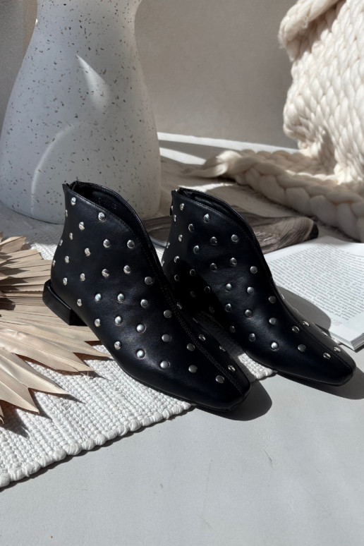 Botas de mujer Activado Sutilm Obcasie Ze color platam Zdobieniem de color negro Rosalind