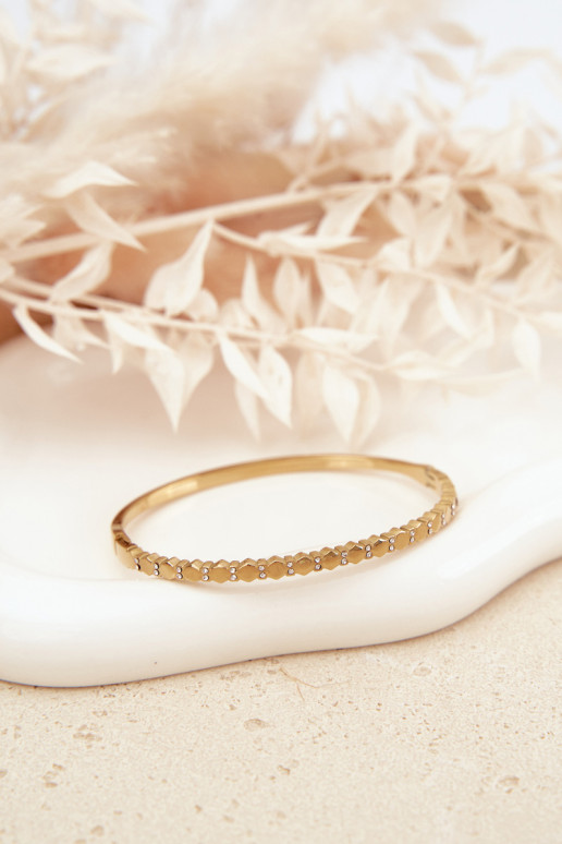 Una pulsera FemeninoPequeñomy circonitas Stal NierdzeAna color dorado