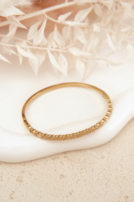 Una pulsera FemeninoPequeñomy circonitas Stal NierdzeAna color dorado