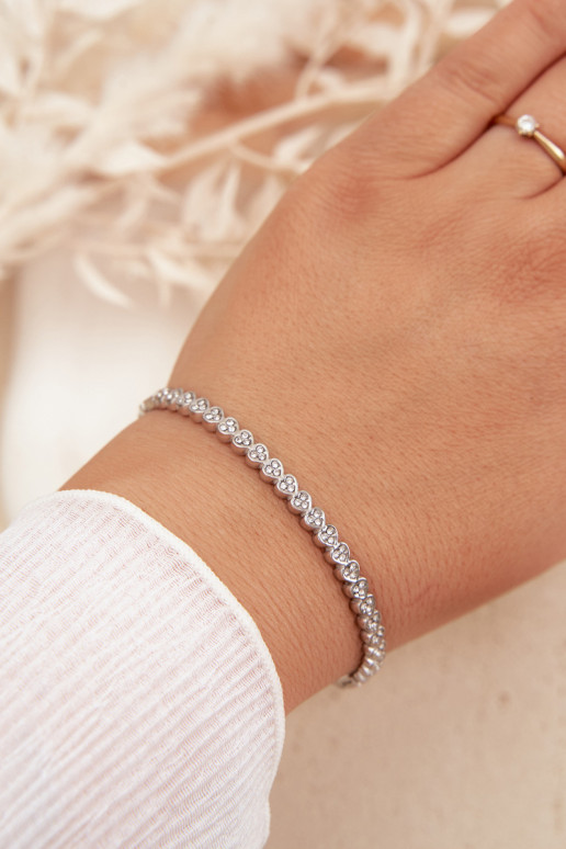 Una pulsera FemeninoPequeñomy circonitas Stal NierdzeAna color plata