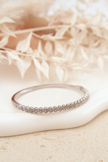 Una pulsera FemeninoPequeñomy circonitas Stal NierdzeAna color plata 2