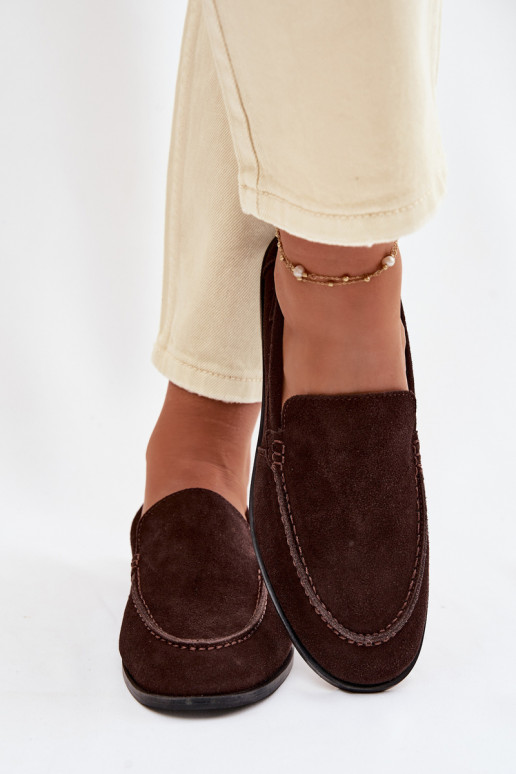 mocasines de mujerActivadoturalnego de gamuzau Big Star TT274208 CzekoladoAe