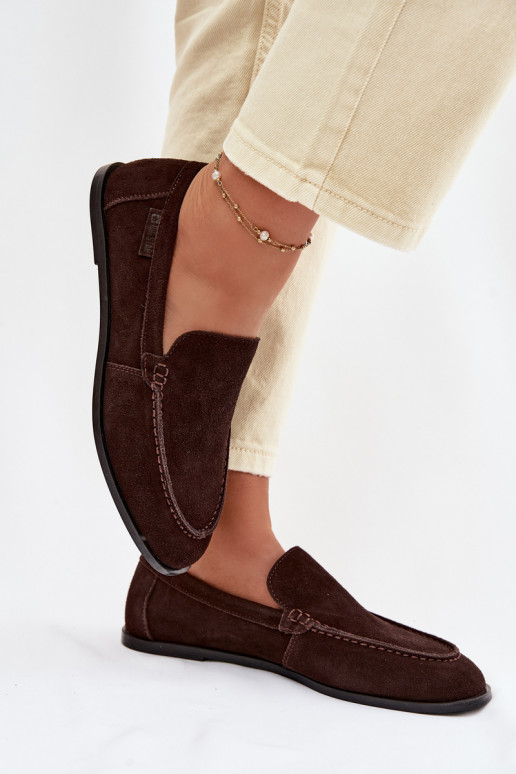 mocasines de mujerActivadoturalnego de gamuzau Big Star TT274208 CzekoladoAe