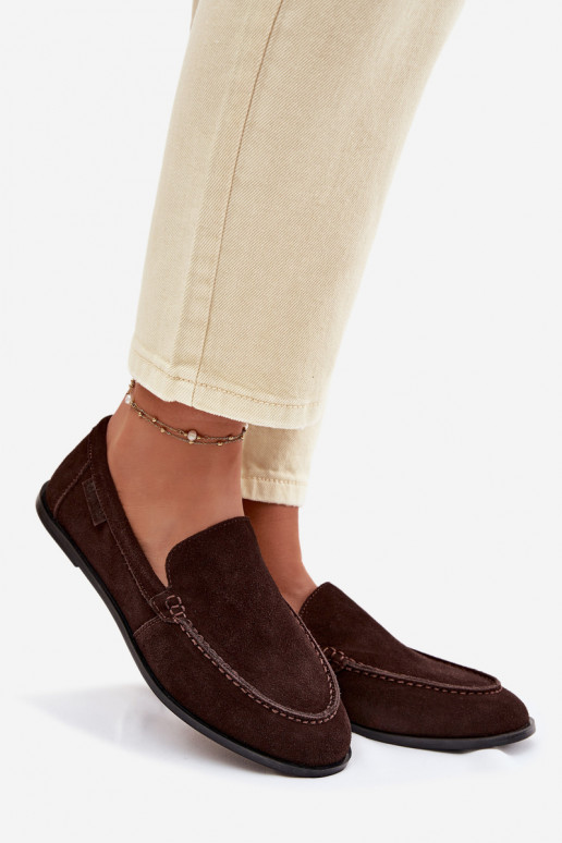 mocasines de mujerActivadoturalnego de gamuzau Big Star TT274208 CzekoladoAe