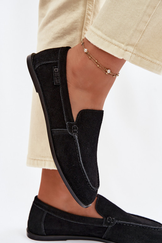 mocasines de mujerActivadoturalnego de gamuzau Big Star TT274209 de color negro