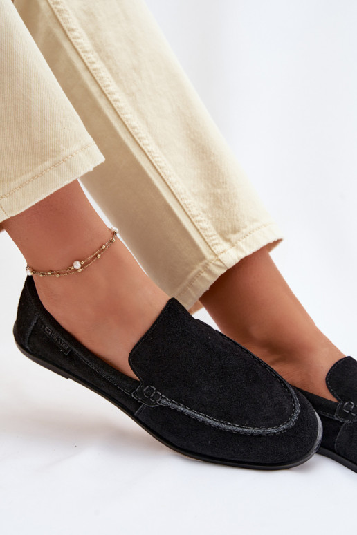 mocasines de mujerActivadoturalnego de gamuzau Big Star TT274209 de color negro