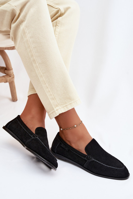 mocasines de mujerActivadoturalnego de gamuzau Big Star TT274209 de color negro