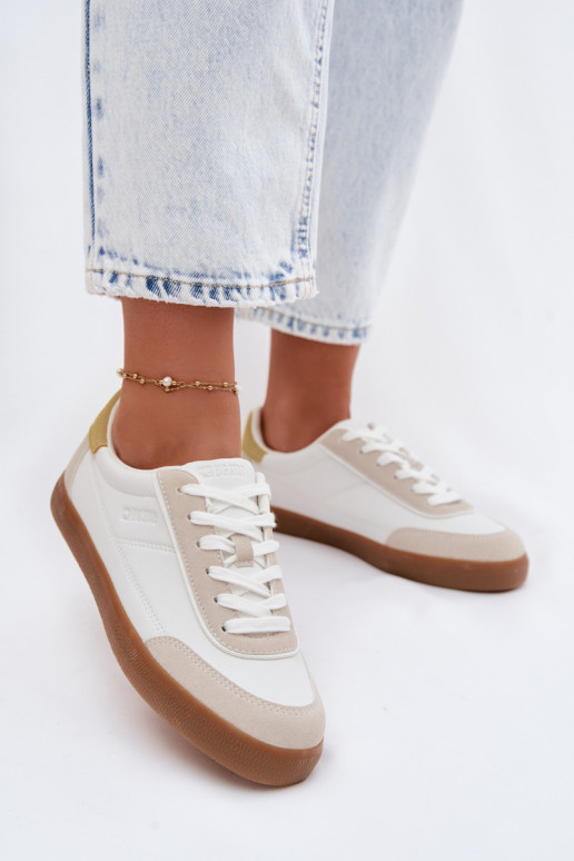 Zapatillas modelo zapatos. Femenino de cuero ecológico Big Star TT274310 el color blanco