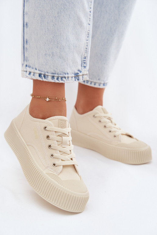 Zapatos de ocio con una plataforma Big Star TT274271 beige