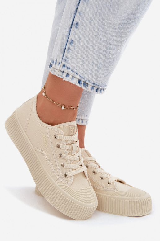 Zapatos de ocio con una plataforma Big Star TT274271 beige