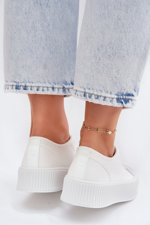 Zapatos de ocio con una plataforma Big Star TT274269 el color blanco