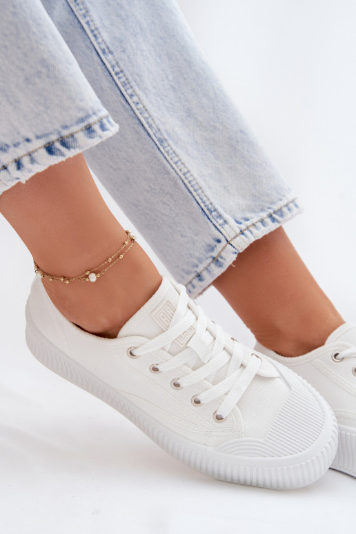 Zapatos de ocio con una plataforma Big Star TT274269 el color blanco