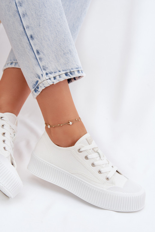 Zapatos de ocio con una plataforma Big Star TT274269 el color blanco