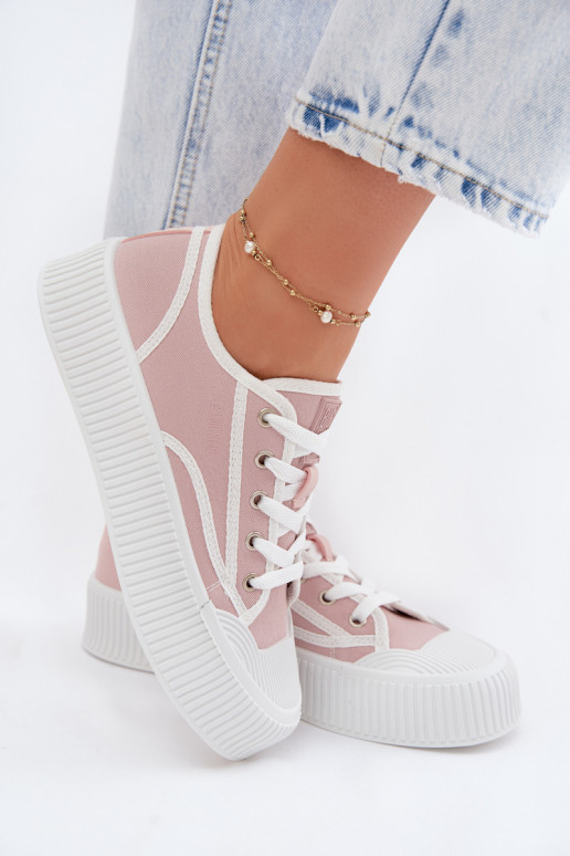 Zapatos de ocio con una plataforma Big Star TT274270 color rosa
