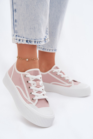 Zapatos casuales con plataforma Big Star TT274270 color rosa 2