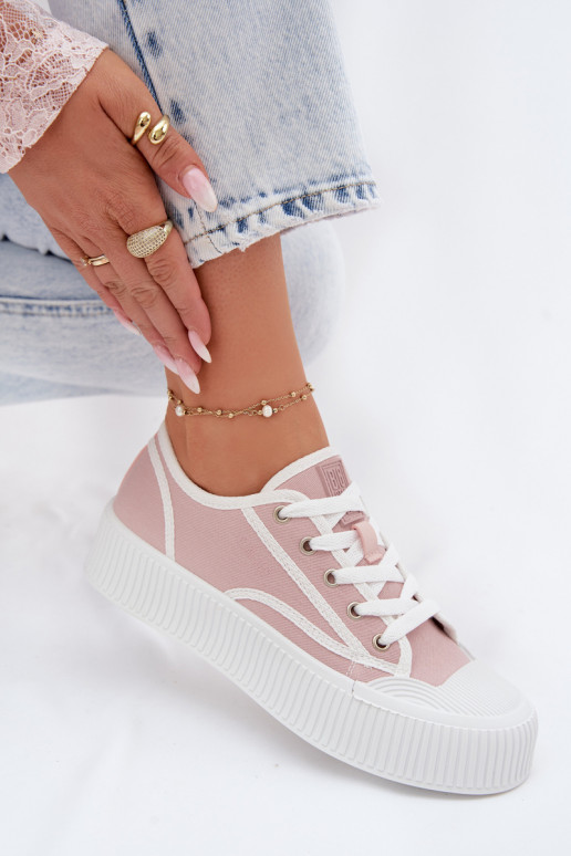 Zapatos de ocio con una plataforma Big Star TT274270 color rosa