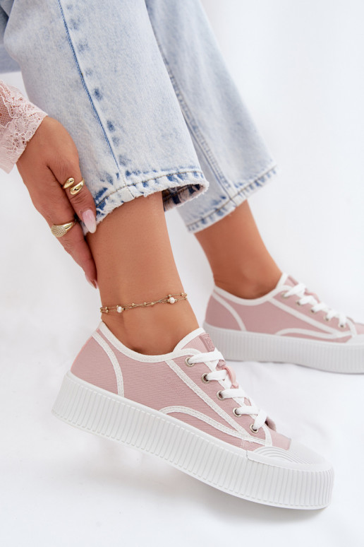 Zapatos de ocio con una plataforma Big Star TT274270 color rosa