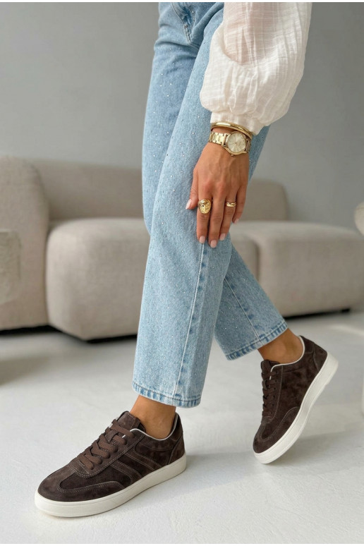 Zapatillas modelo zapatos. de gamuza Vinceza 95400 CzekoladoAe