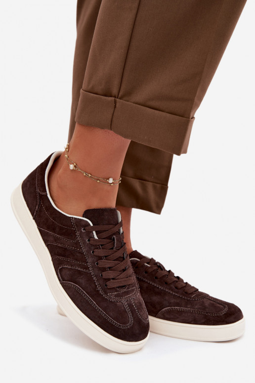 Zapatillas modelo zapatos. de gamuza Vinceza 95400 CzekoladoAe