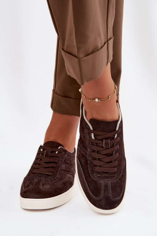 Zapatillas modelo zapatos. de gamuza Vinceza 95400 CzekoladoAe