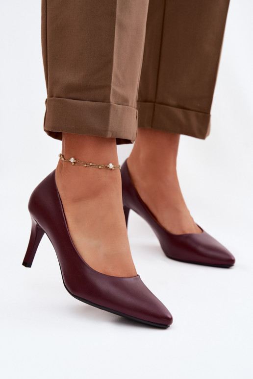 zapatos de tacón alto Eko Piel Sergio Leone 1336 borgoña