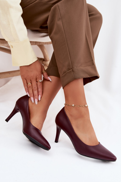zapatos de tacón alto Eko Piel Sergio Leone 1336 borgoña