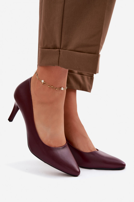 zapatos de tacón alto Eko Piel Sergio Leone 1336 borgoña