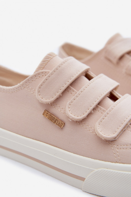 zapatos casuales Infantil con sujetadores adhesivos Big Star TT374174 beige