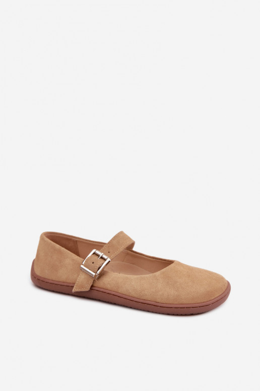 bailarinas BarefootActivadoturalnego de gamuzau Zazoo 316 beige