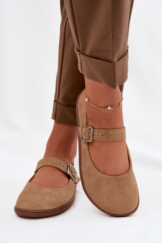 bailarinas BarefootActivadoturalnego de gamuzau Zazoo 316 beige