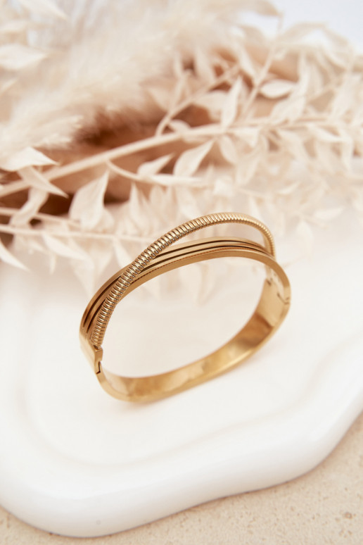 Femenino Una pulsera de acero inoxidable color dorado