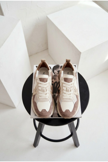 de gamuza Zapatillas modelo zapatos. Femenino Kobbo 66954 beige