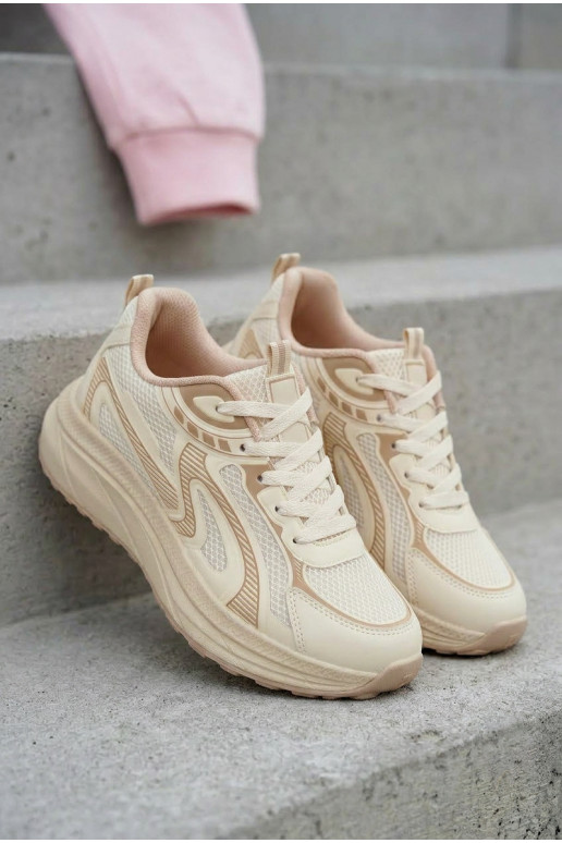 zapatillas Zapatillas modelo zapatos. Femenino Big Star TT274326 HI-POLY SYSTEM beige