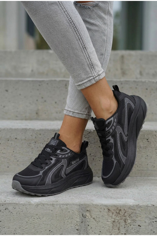 zapatillas Zapatillas modelo zapatos. Femenino Big Star TT274327 HI-POLY SYSTEM de color negro