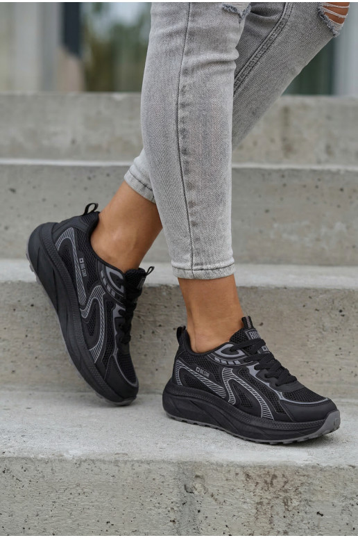 zapatillas Zapatillas modelo zapatos. Femenino Big Star TT274327 HI-POLY SYSTEM de color negro