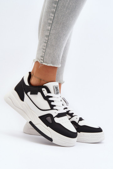 Femenino Zapatillas modelo zapatos. Big Star NN274669 Blanco-de color negro 2